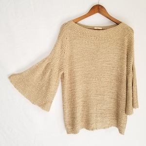 Hummingbird Bell Sleeve Pullover Sweater